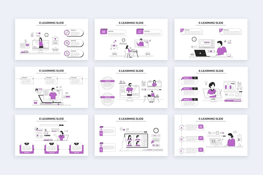 在线教育电子学习平台Keynote模板 - 顶尖PPT