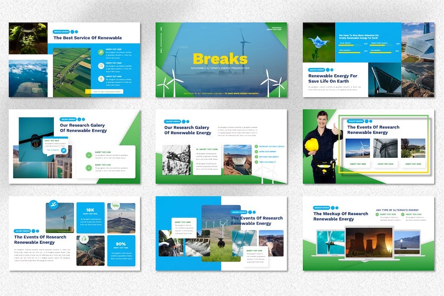 新能源可再生能源发展方案PPT模板 - 顶尖PPT