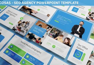 SEO搜索引擎机构PPT模板 - 顶尖PPT