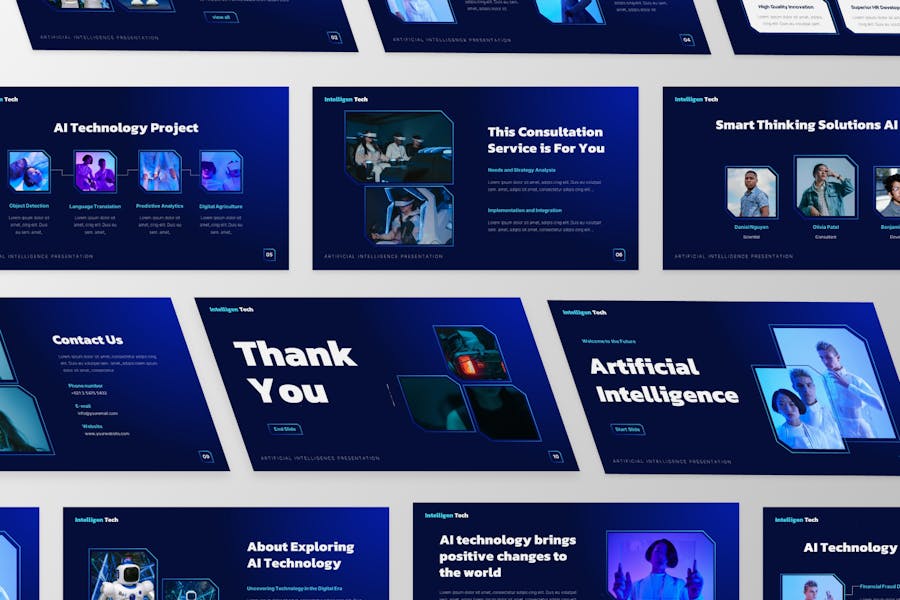 AI智能技术人工智能keynote模板 - 顶尖PPT