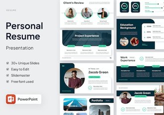 个人求职简历PPT模板 - 顶尖PPT