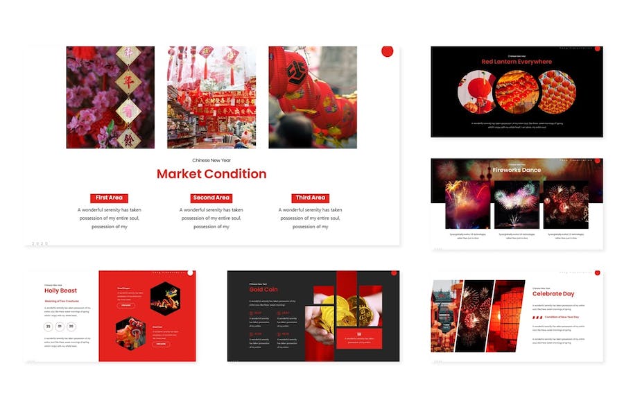 中国春节传统习俗新年文化传播宣传PPT模板 - 顶尖PPT