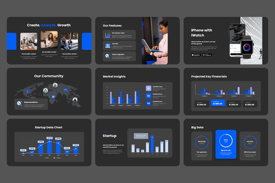 商务风格创业公司介绍PPT模板 - 顶尖PPT