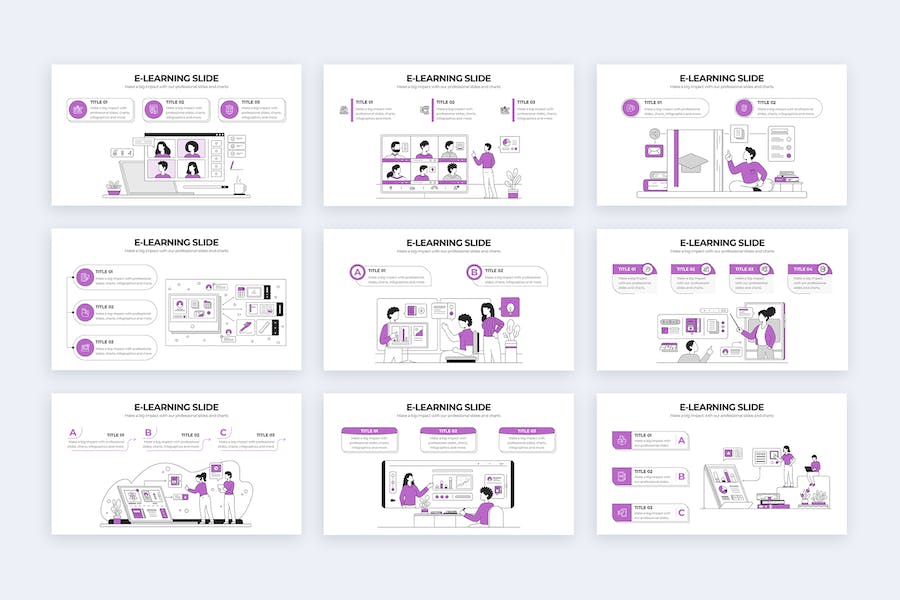 在线教育电子学习平台Keynote模板 - 顶尖PPT