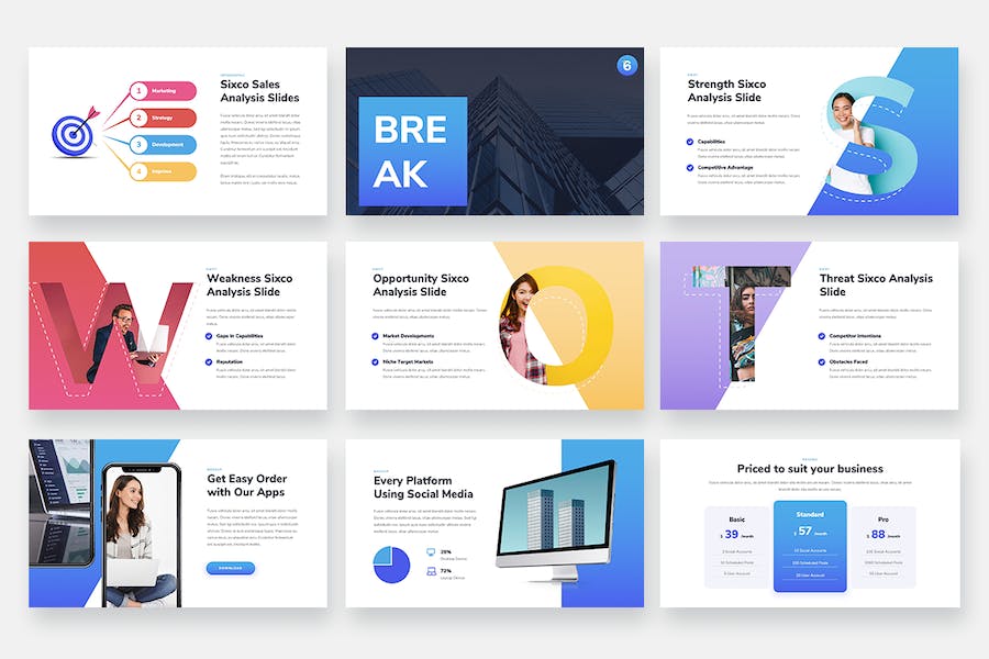 社交媒体营销PPT模板 - 顶尖PPT