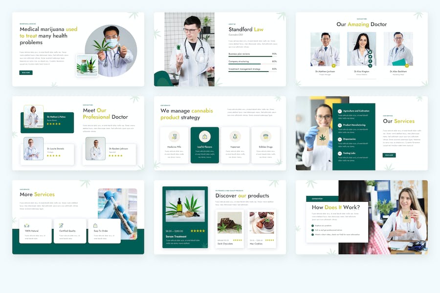 医疗大麻医学keynote模板 - 顶尖PPT