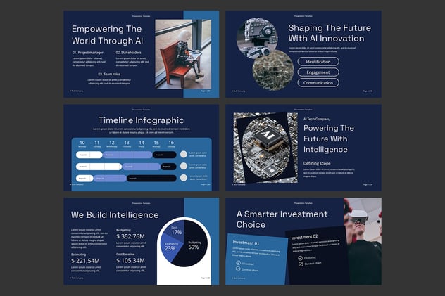 人工智能技术创新方案展示PPT模板 - 顶尖PPT