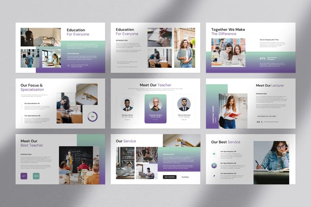 国外高级感教育教学主题PPT模板 - 顶尖PPT