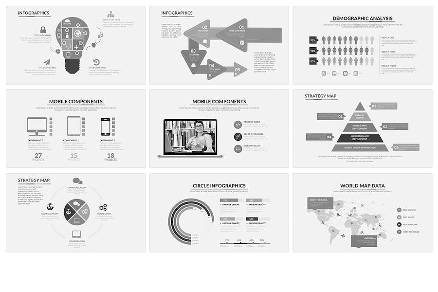 极简风格商务展示Keynote模板 - 顶尖PPT