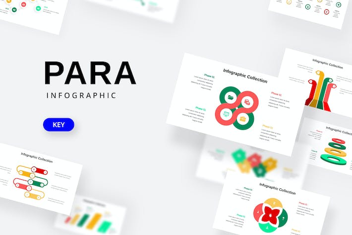 创意彩色信息图表Keynote模板 - 顶尖PPT