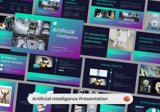 AI人工智能机器人PPT模板 - 顶尖PPT