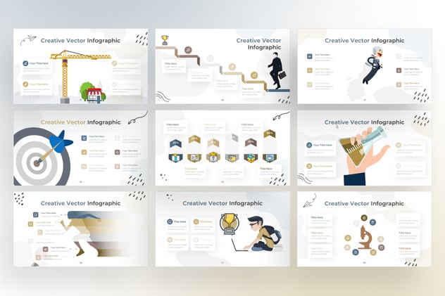 创意载体信息图形涂鸦风格keynote模板 - 顶尖PPT