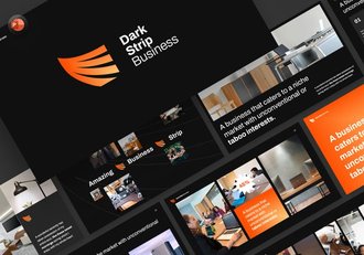 黑橙配色业务合作商业风格PPT模板 - 顶尖PPT