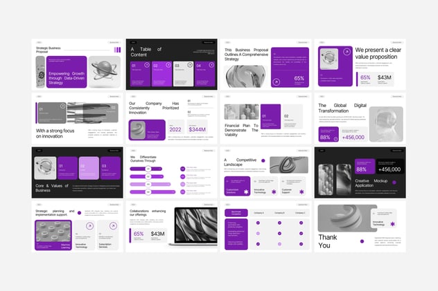 现代商业提案演讲平台PPT模板 - 顶尖PPT