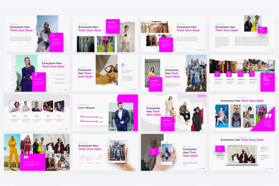 时尚流行紫色国外创意多用途PPT模板 - 顶尖PPT