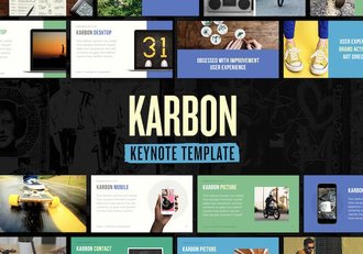 碳主题环保低碳宣传Keynote模板 - 顶尖PPT