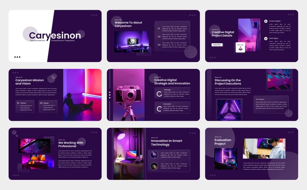 玻璃形态时尚主播摄影PPT模板 - 顶尖PPT