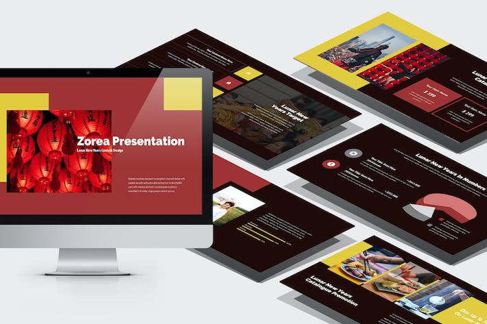 中国红传统文化中国新年习俗介绍宣传keynote模板 - 顶尖PPT