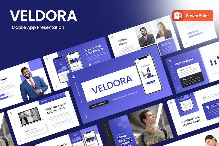 移动应用APP开发设计方案PPT模板 - 顶尖PPT