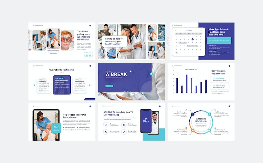 医疗卫生主题学术报告Keynote模板 - 顶尖PPT