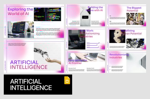 AI技术人工智能大模型PPT模板 - 顶尖PPT
