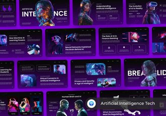 AI人工智能技术PPT模板 - 顶尖PPT