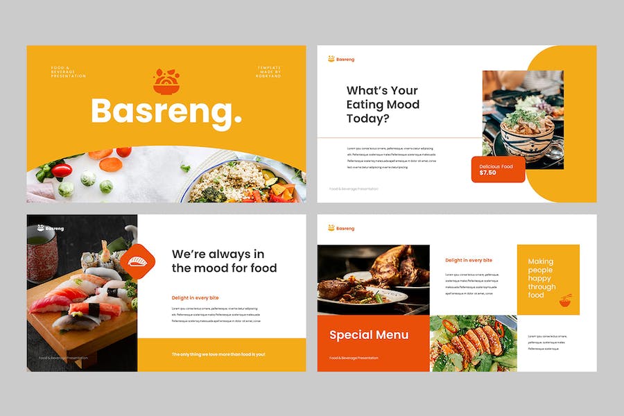 餐饮食品商业营销推广Keynote模板 - 顶尖PPT