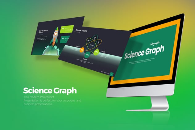 创意彩色科学主题图形图表keynote模板 - 顶尖PPT