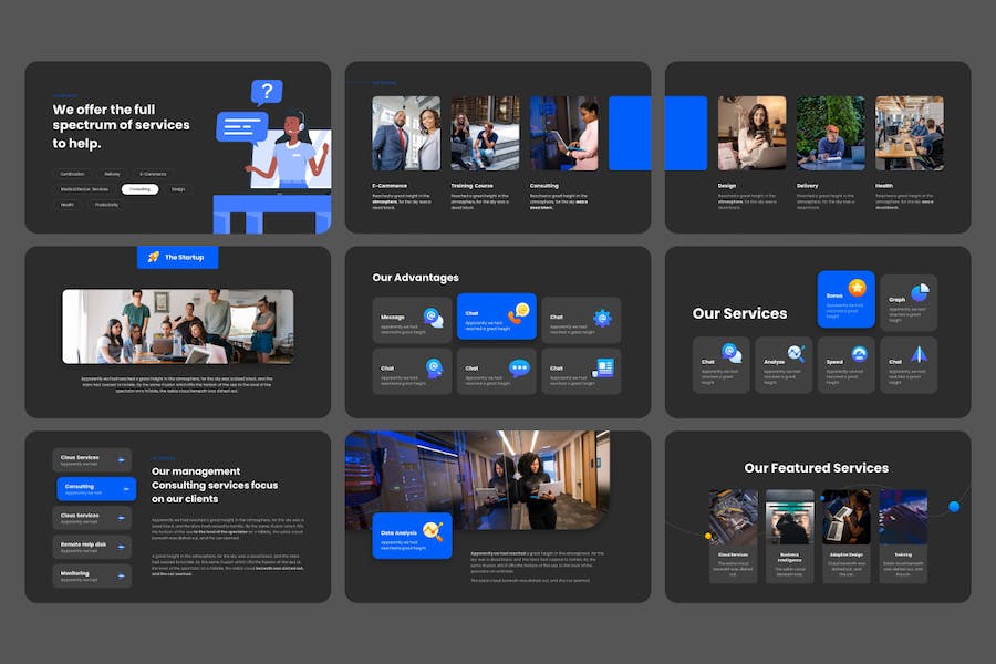 商务风格创业公司介绍PPT模板 - 顶尖PPT