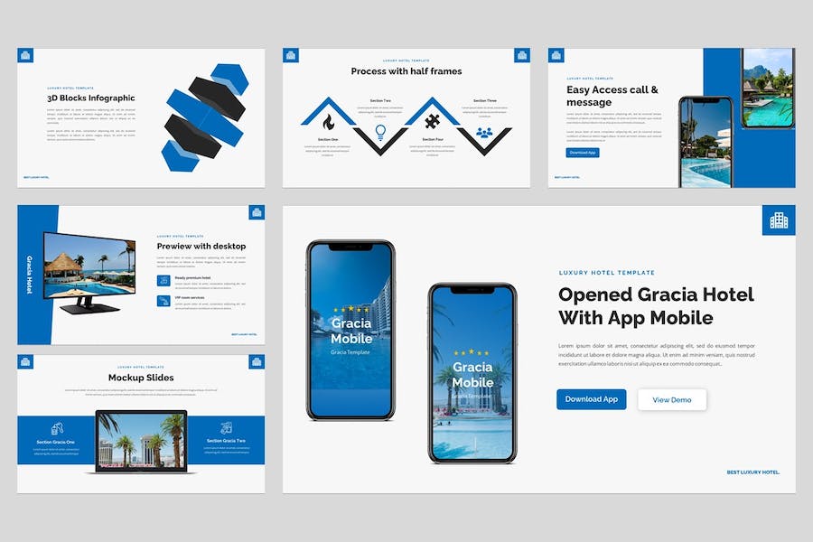 豪华酒店品牌推介宣传PPT模板 - 顶尖PPT