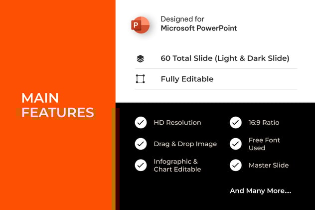 黑橙配色业务合作商业风格PPT模板 - 顶尖PPT