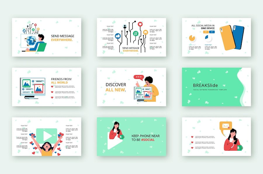 国外社交网络媒体营销高级PPT模板 Retry - 顶尖PPT