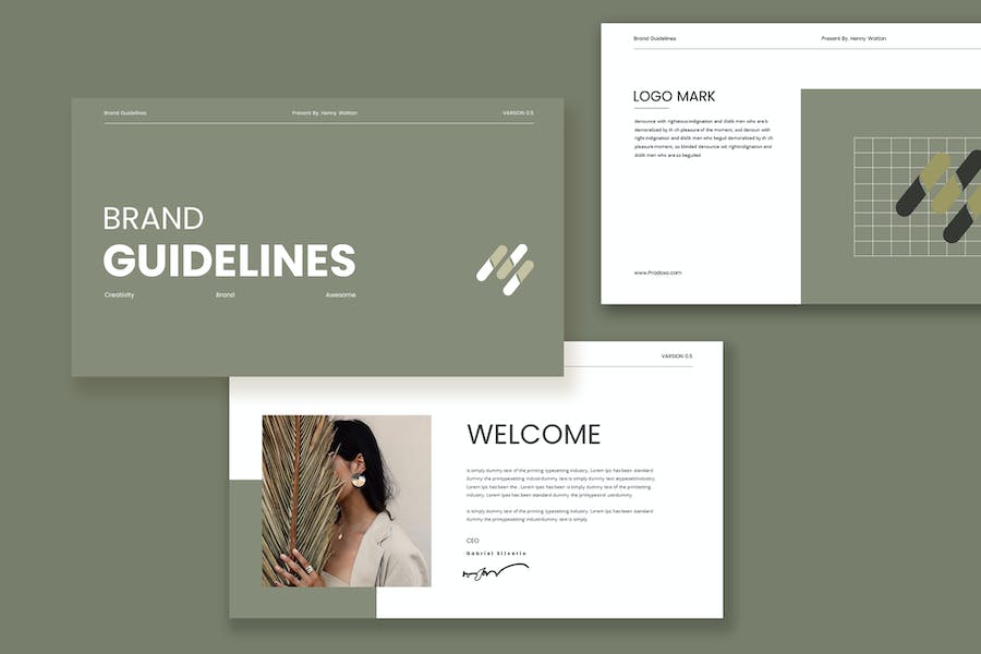 企业品牌视觉识别系统设计指南PPT模板 - 顶尖PPT