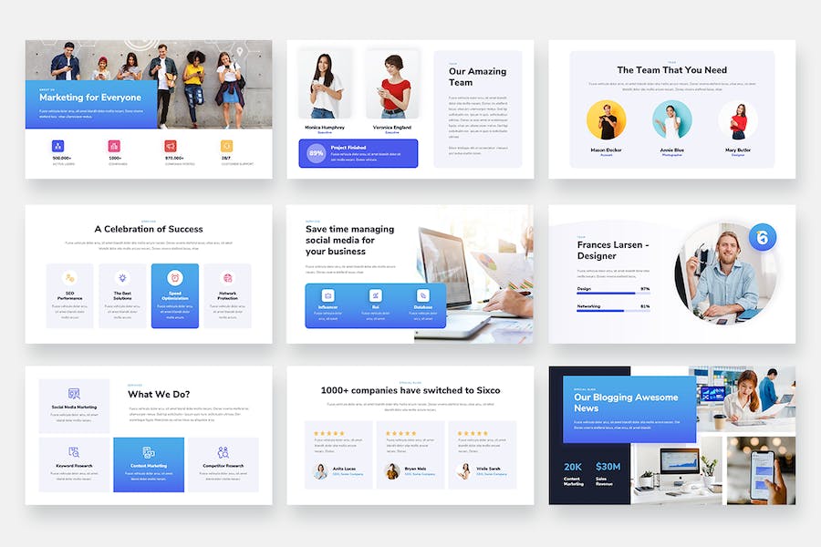 社交媒体营销PPT模板 - 顶尖PPT