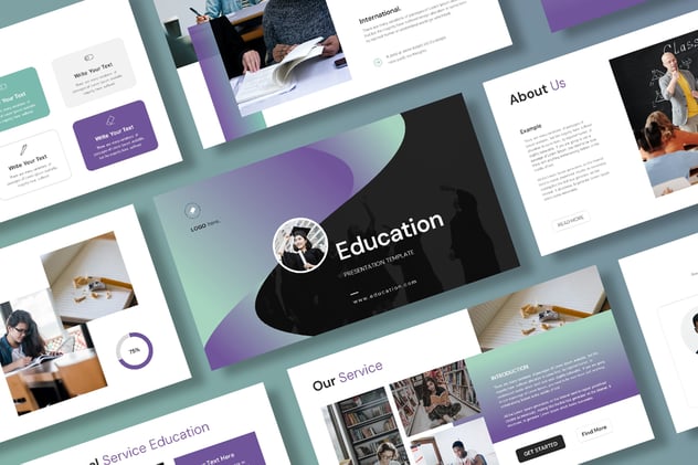 国外高级感教育教学主题PPT模板 - 顶尖PPT