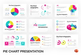 彩色多种样式圆环数据图饼图PPT模板 - 顶尖PPT