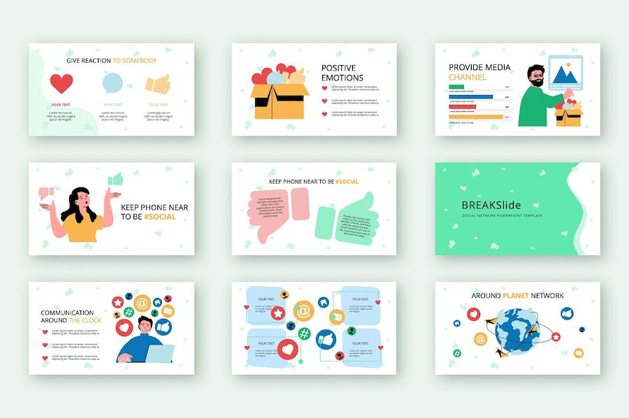 国外社交网络媒体营销高级PPT模板 Retry - 顶尖PPT