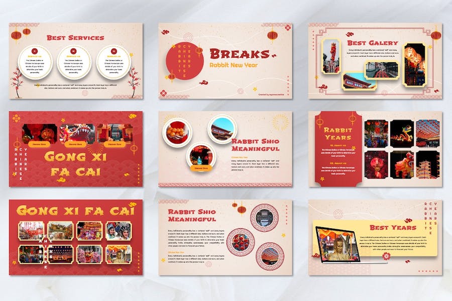 中国新年文化传承发展Keynote模板 - 顶尖PPT