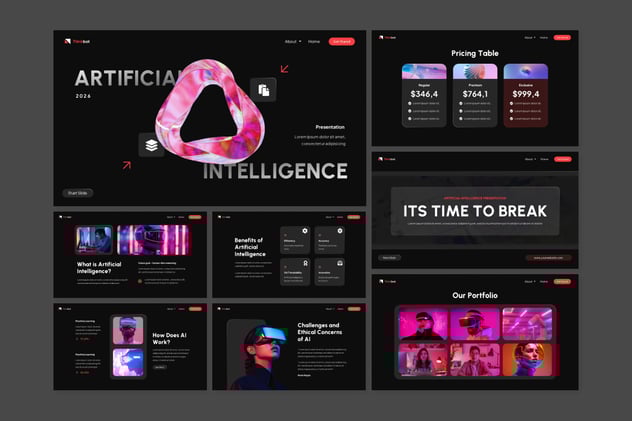 人工智能演示PowerPoint模板 - 顶尖PPT