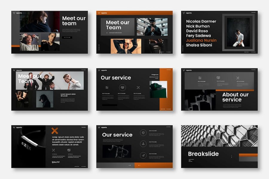 黑色系商务PowerPoint模板 - 顶尖PPT