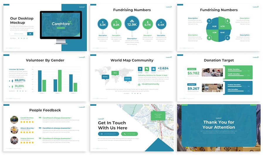爱心公益慈善主题演讲keynote模板 - 顶尖PPT