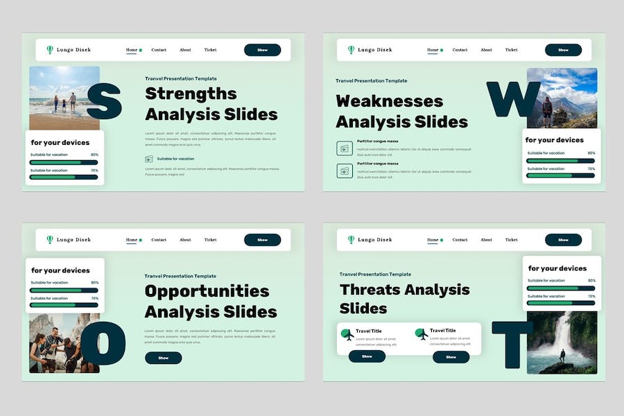 旅游目的地攻略指南讲述Keynote模板 - 顶尖PPT