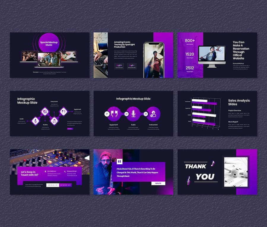 音乐活动宣传展示PPT模板 - 顶尖PPT