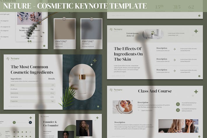 化妆品营销宣传介绍研发keynote模板 - 顶尖PPT
