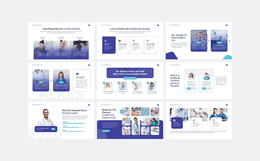 医疗卫生主题学术报告Keynote模板 - 顶尖PPT