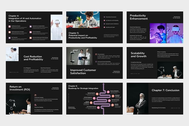 人工智能技术科技创新Keynote模板 - 顶尖PPT