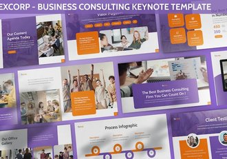 紫色企业合作项目洽谈商业计划团队介绍模板 - 顶尖PPT