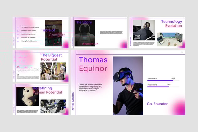 AI技术人工智能大模型PPT模板 - 顶尖PPT