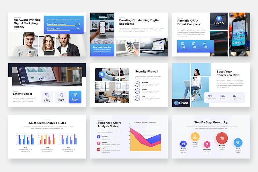 社交媒体营销PPT模板 - 顶尖PPT