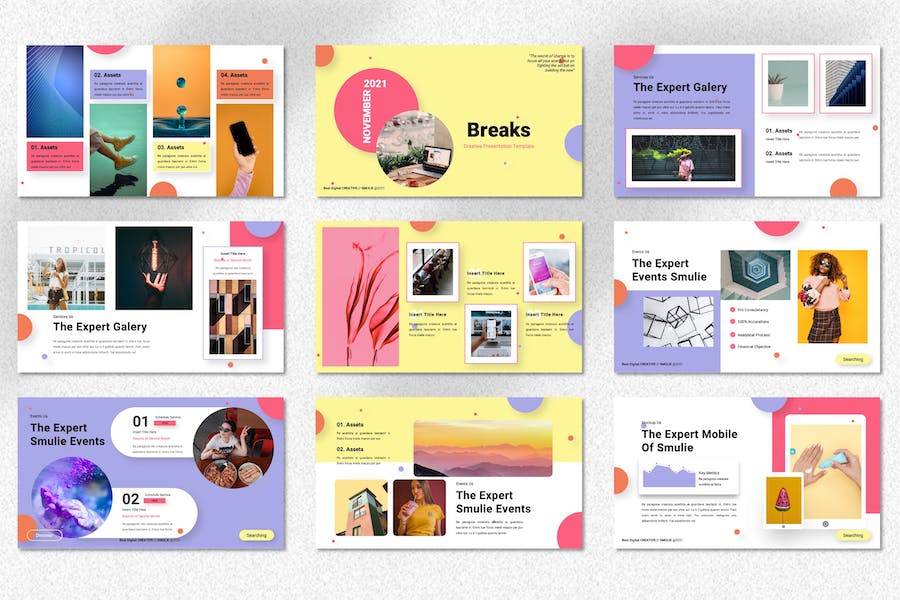 蓝精灵创意数码科技展示PPT模板 - 顶尖PPT